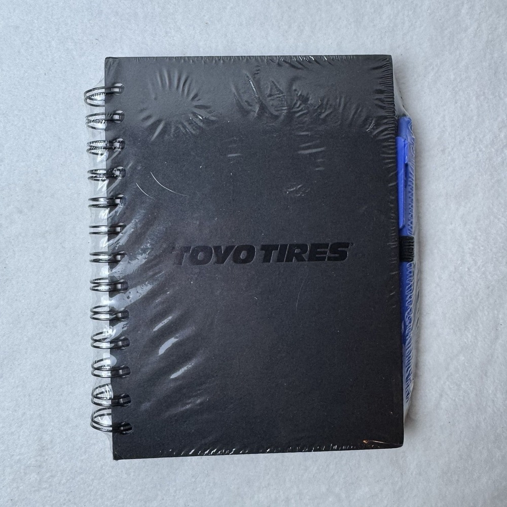 New Toyo Tires Spiral Notebook Black With Pen Advertising Note Book